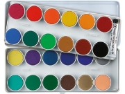 Image de Gouache en godets Talens, étui de 24