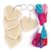 Image de Kit de porte-clés avec point de croix, les 6