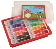 Image de Marqueurs Stabilo Trio Jumbo, boîte scolaire de 144