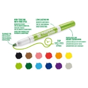 Image de Marqueurs extra large Carioca pour tissus, les 12