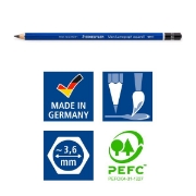 Image de Crayons graphite aquarellables Mars, set de 3 + 1 pinceau