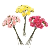 Image de Mini rose en papier, les 30