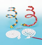 Image de Mobiles serpents en spirale en carton