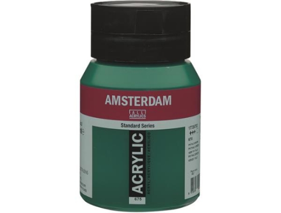 Image de Peinture acrylique Amsterdam 500 ml Vert Phtalo