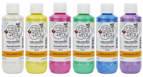 Image de Peinture nacrée, assortiment de 6 tons