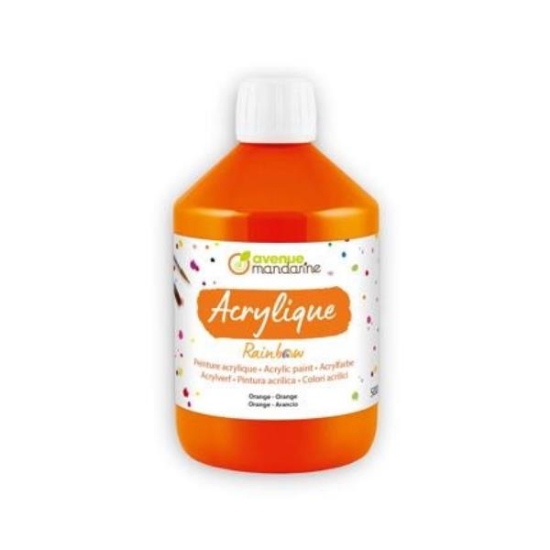 Image de Peinture acrylique mate Rainbow 500 ml orange