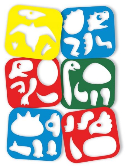 Image de Pochoir les dinosaures, les 6