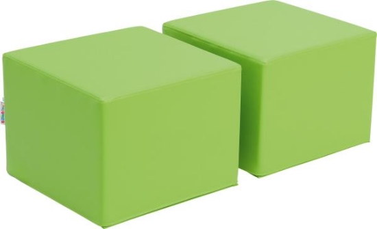 Image de Poufs verts, lot de 2