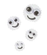 Image de Set de 5 boîtes d'yeux à coller autocollants, les 395