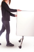 Image de Table pliante ALUFLOOP sur roulettes H 74 cm