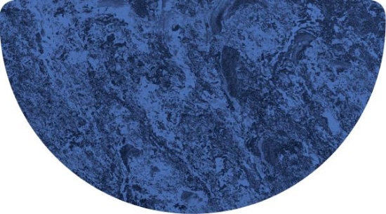 Image de Tablette antibruit Plus demi-ronde - 60 x 120 cm bleue