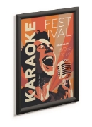 Image de Vitrine affiche A3 clipsable aluminium, Noir
