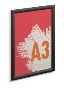 Image de Vitrine affiche A3 clipsable aluminium, Noir