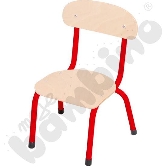 Image de Chaise empilable Bambini 21 cm piétement rouge