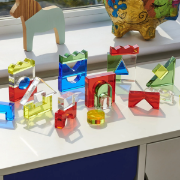 Image de Ensemble de blocs de cristal colorés