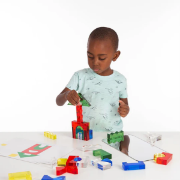 Image de Ensemble de blocs de cristal colorés