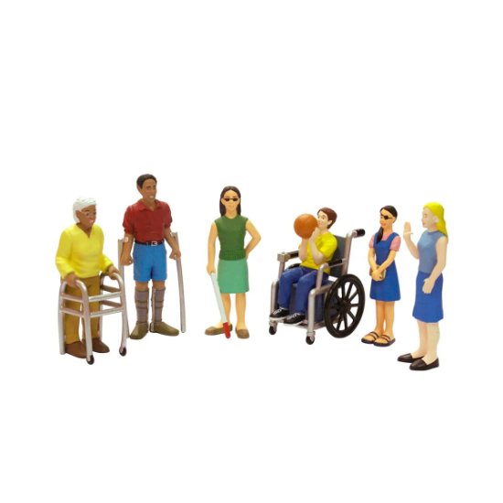 Image de Figurines sur le thème du handicap, 6 unités
