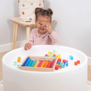 Image de Plateau miroir avec pierre précieuse de forme cylindrique