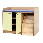 Image de Table à langer 4 Hêtre - bleu