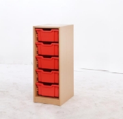 Image de Meuble ouvert 1 colonne avec 20 glissières, érable