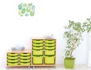 Image de Armoire M bouleau pour bacs plastique