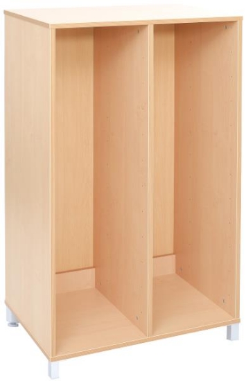 Image de Armoire à 2 colonnes, sur pieds teinte bouleau