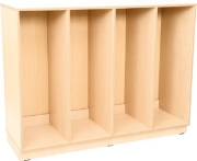 Image de Armoire à 4 colonnes, sur socle teinte bouleau