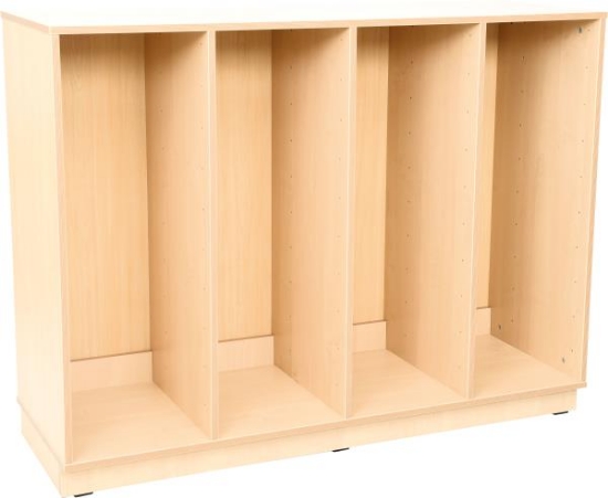 Image de Armoire à 4 colonnes, sur socle teinte bouleau