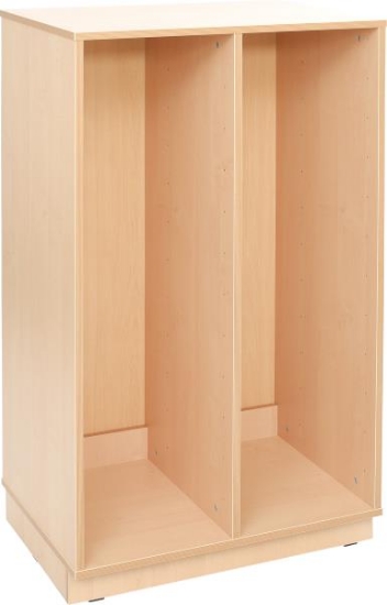 Image de Armoire à 2 colonnes, sur socle teinte bouleau