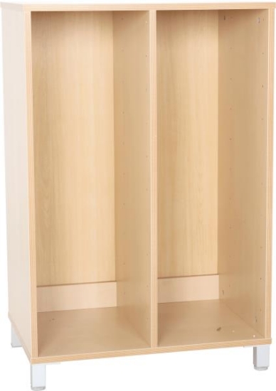 Image de Armoire à 2 colonnes, sur pieds teinte bouleau