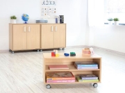 Image de Armoire à roulettes+freins avec 1 étagère
