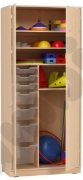 Image de Armoire haute avec portes battantes et 4 étagères