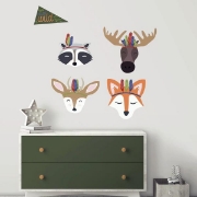 Image de Autocollant géant, Les animaux de la foret