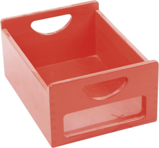 Image de Bac en bois avec fenêtre rouge