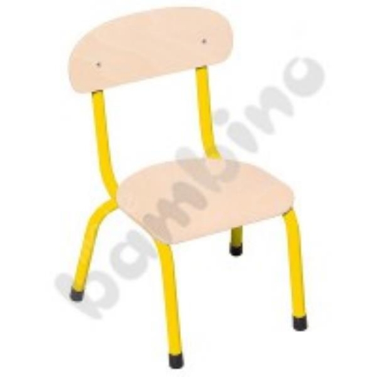 Image de Chaise empilable Bambini 21 cm piétement jaune