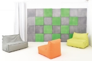 Image de Panneau acoustique carré, gris-foncé