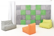 Image de Panneau acoustique carré, gris-foncé