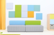 Image de Panneau acoustique carré, turquoise