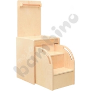 Image de Podium dressing en bois avec escalier escamotable