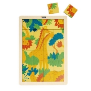 Image de Puzzle bois - Les girafes et le lion (24 P)