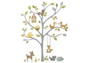 Image de Autocollant Arbre Woodland avec habitants