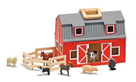 Image de Etable en bois portable avec personnages