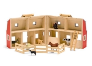 Image de Etable en bois portable avec personnages