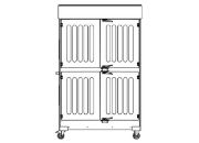 Image de Lit extérieur double avec portes - Vert