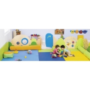 Image de Tapis mousse bleu 150x100 cm