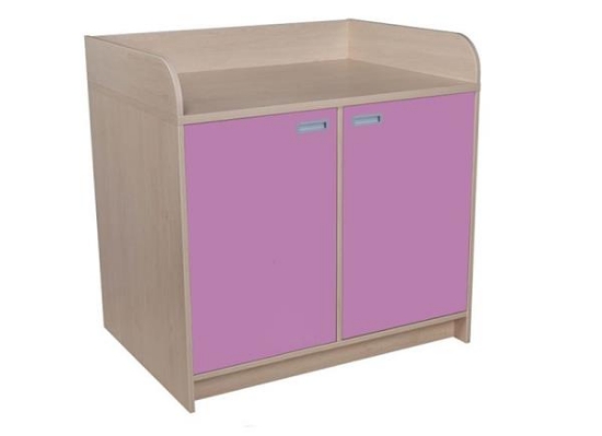 Image de Table à langer 5 Erable - rose clair