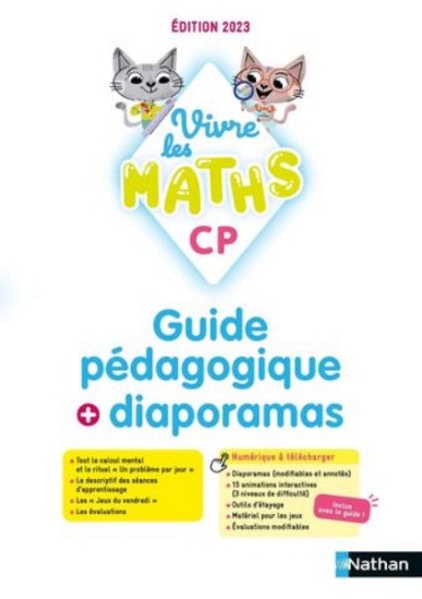 Image de Vivre les maths -  CP - Guide pédagogique + Diaporamas - Edition 2023