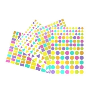 Image de Gommettes repositionnables géométriques teintes pastel, les 4170