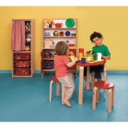 Image de Table de cuisine rouge