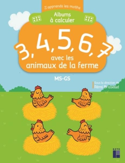 Image de 3, 4, 5, 6, 7 avec les animaux de la ferme